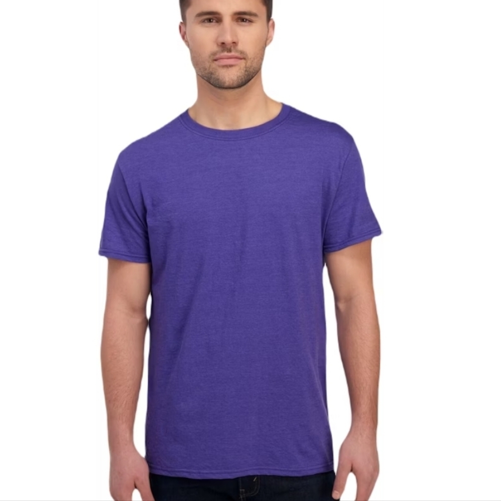 Cal Cru Adult  Purple striped  Short Sleeve VINTAGE‎ T-Shirt